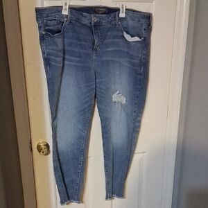 Torrid Light Blue Distressed Skinny Jeans